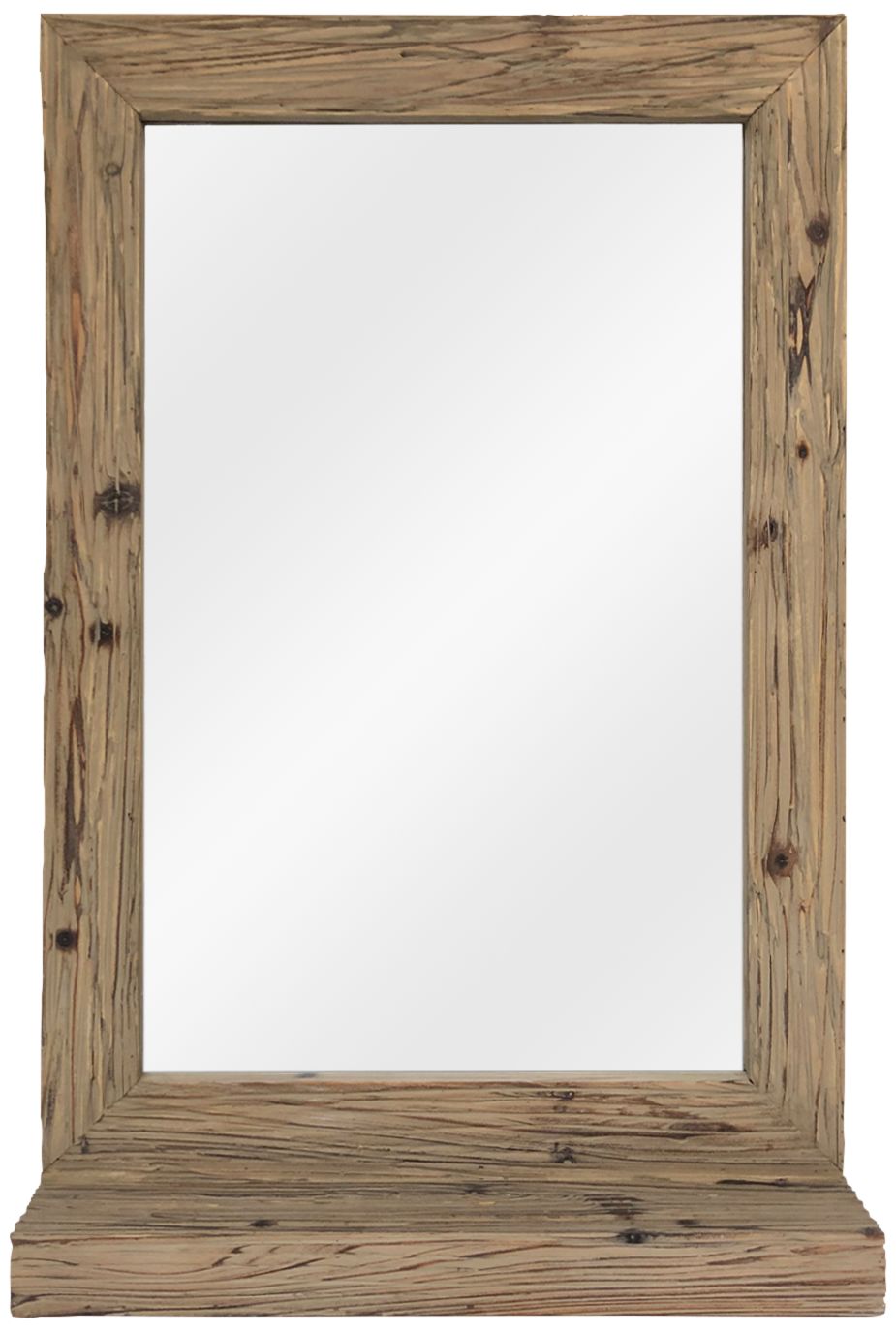 Toby Natural Wood 24" x 36 1/2" Rectangular Wall Mirror