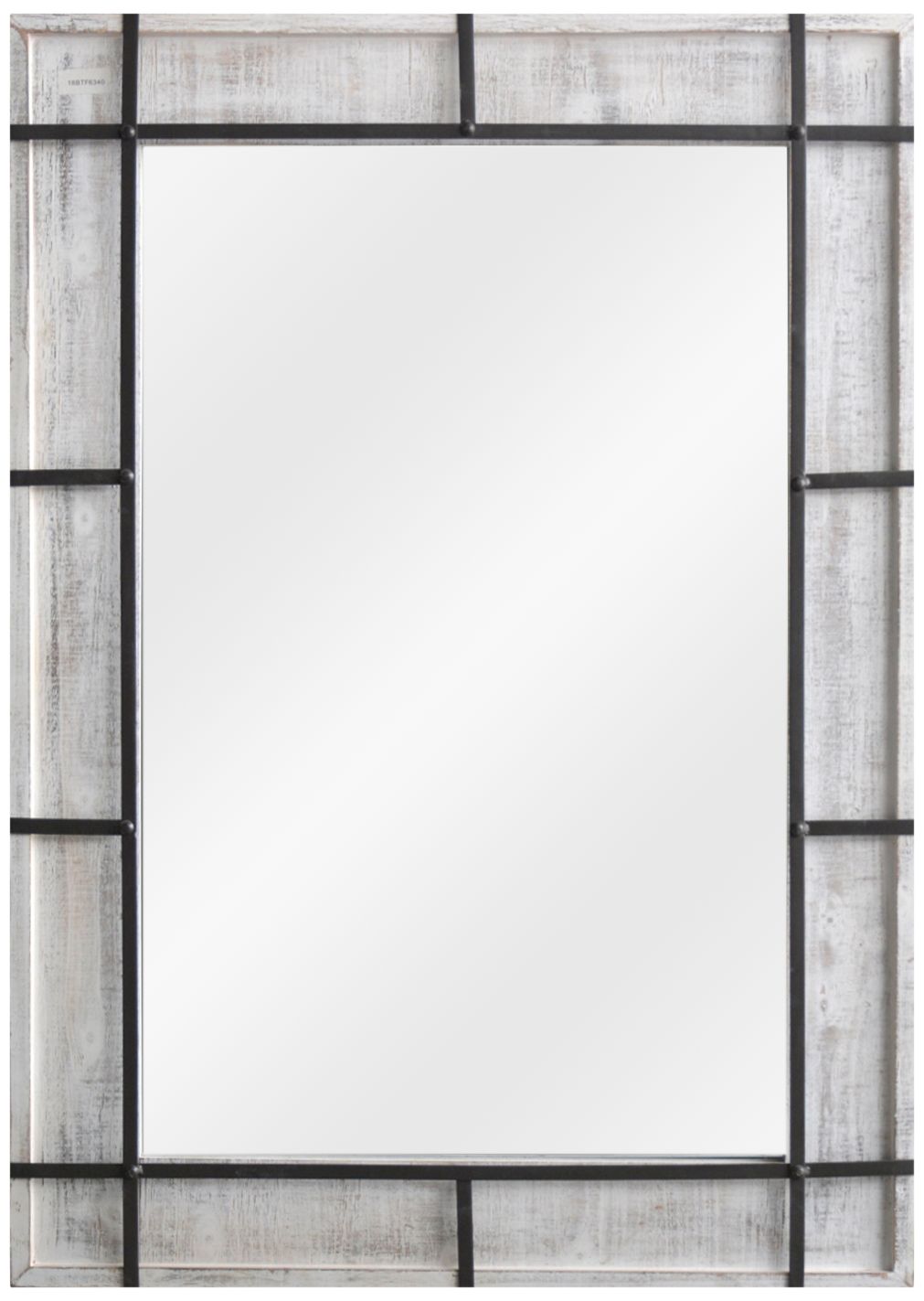 Soft Reflection Wood 35" x 48" Rectangular Wall Mirror