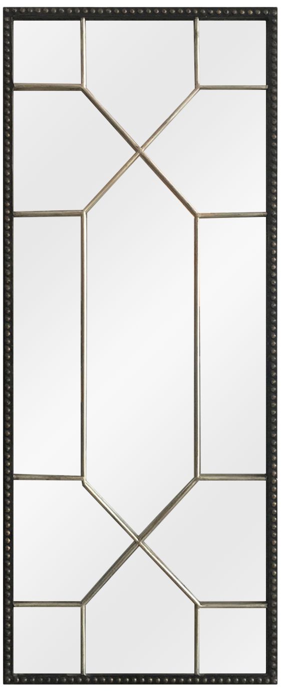 Crestview Collection Leath Iron 16 1/4" x 40" Wall Mirror