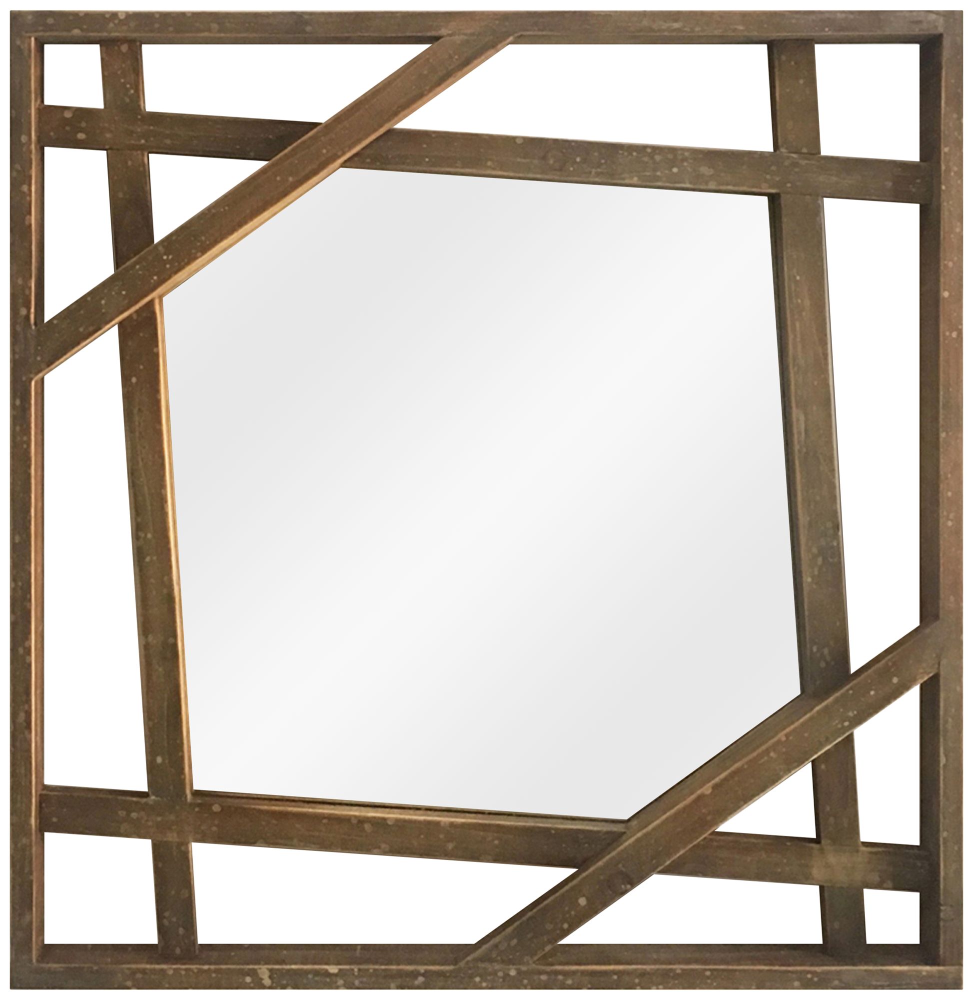 Transit Reflection Wood 28" Square Wall Mirror