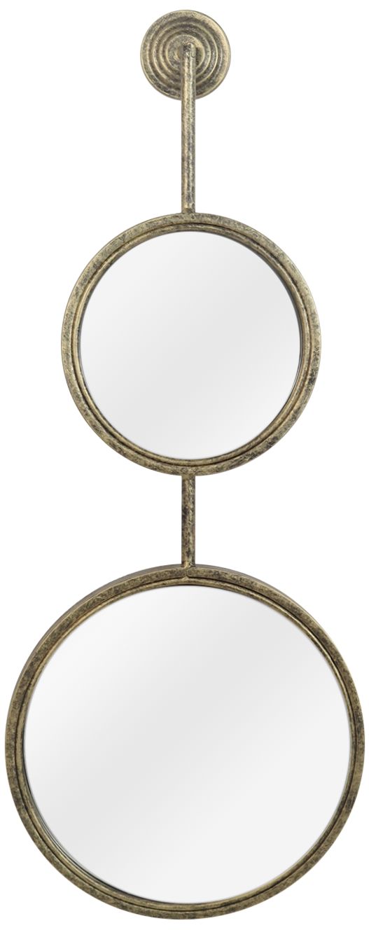 Tear Drop Golden Metal 13" x 32 3/4" Wall Mirror