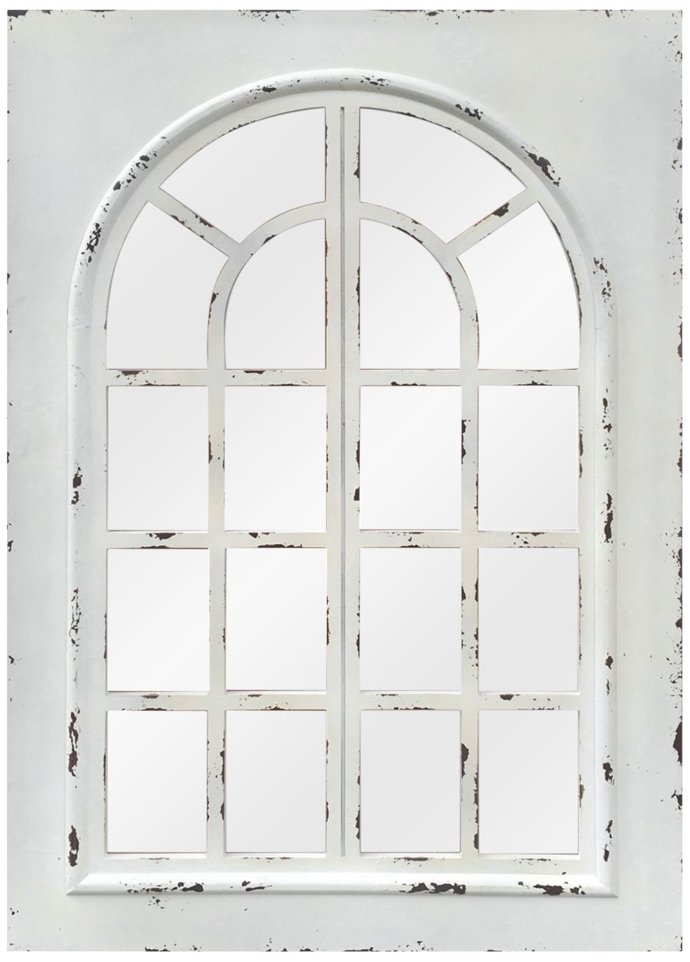 Lindsay White Wood 32" x 48" Rectangular Wall Mirror