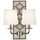 Lightfoot 16 1/2"H Polished Nickel w/ Bruton Leather Sconce