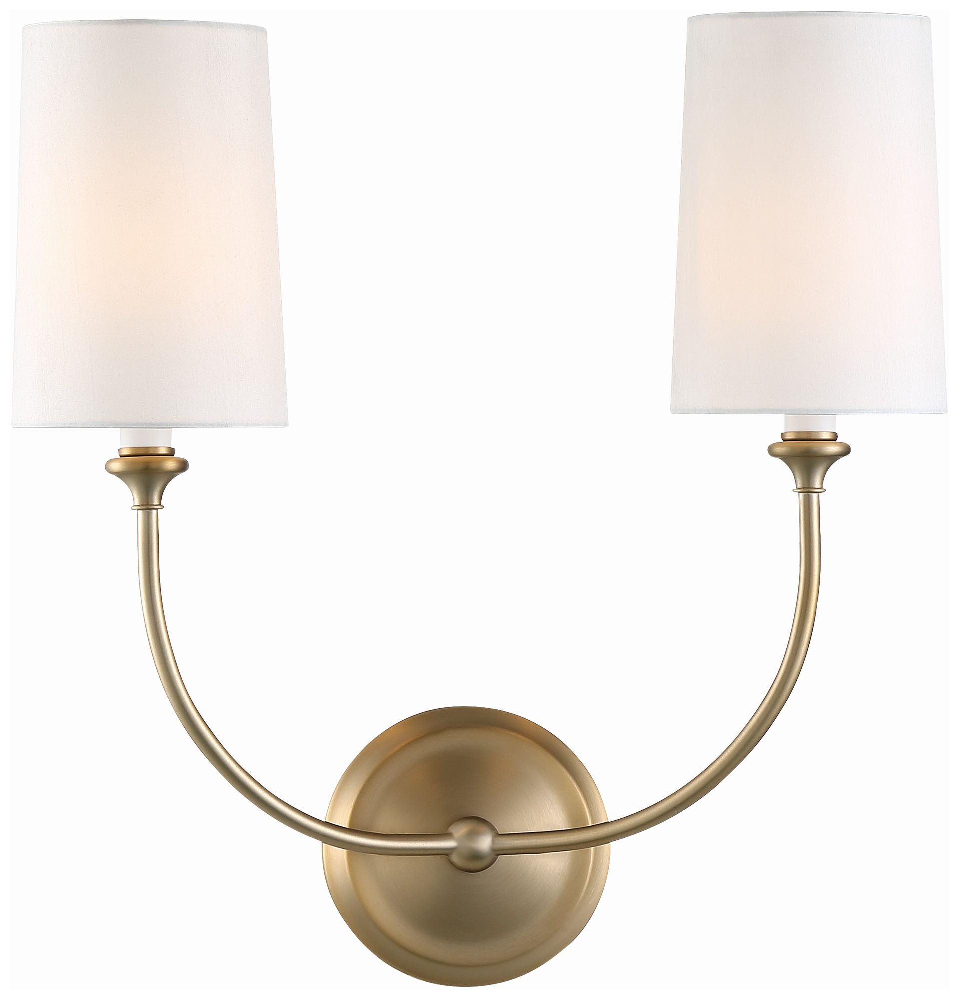 Crystorama Sylvan 16" High Vibrant Gold 2Light Wall Sconce 72W06