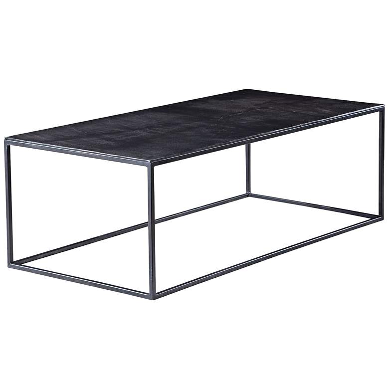 Uttermost Coreene 48&quot; Wide Aged Black Iron Coffee Table