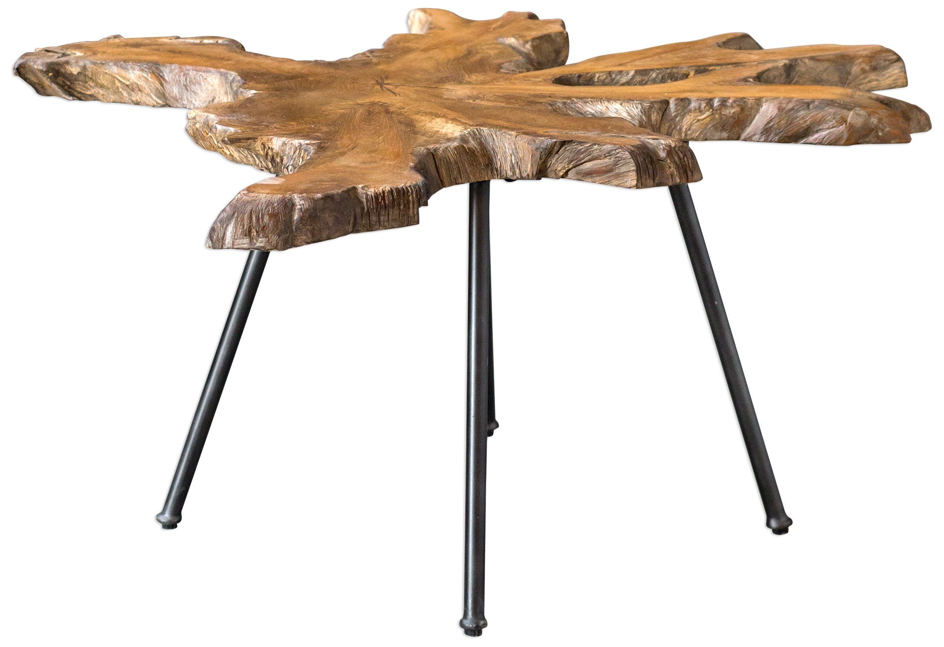 Uttermost Kravitz 38"W Light Honey and Black Accent Table