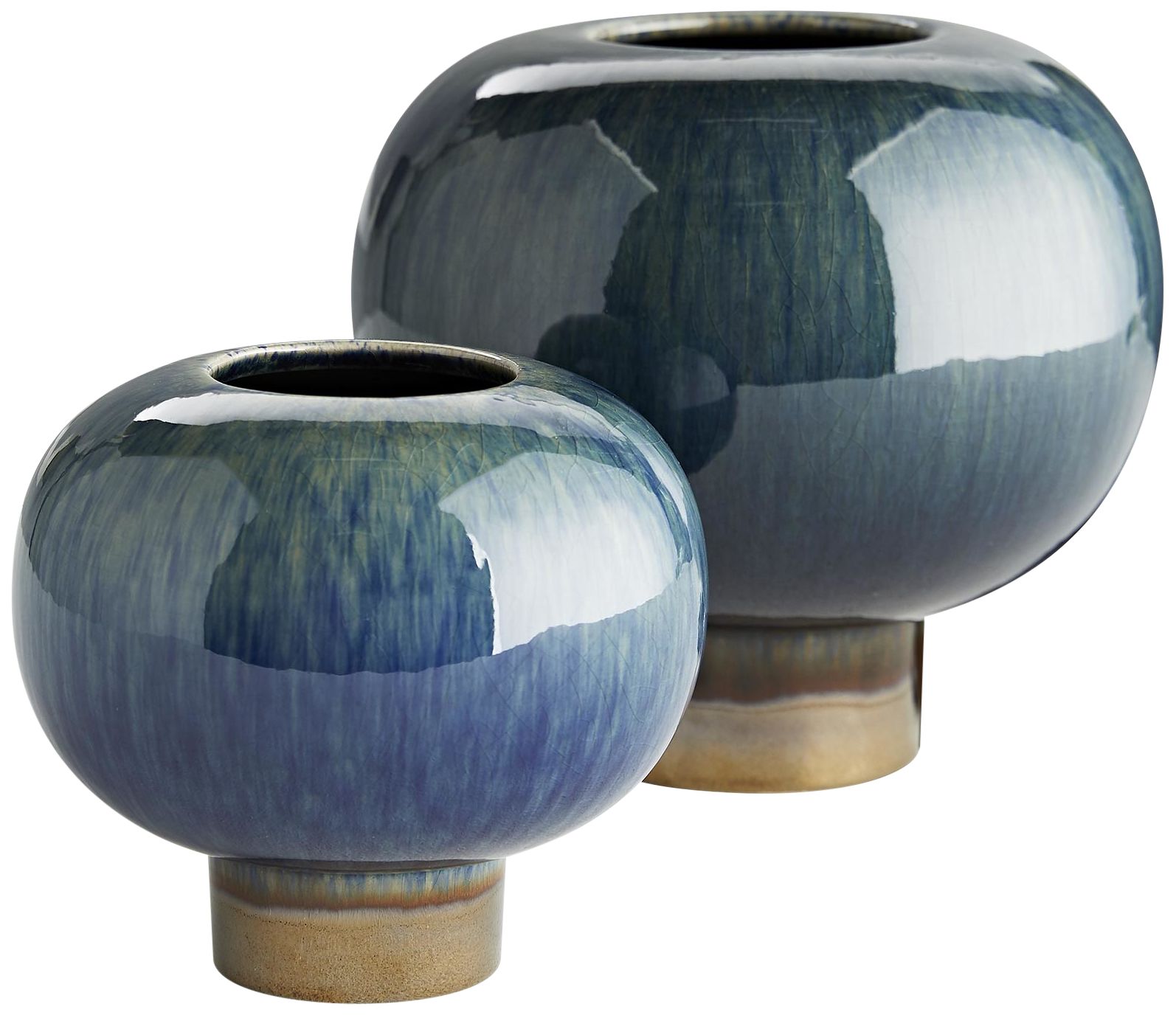 Arteriors Home Tuttle Peacock and Bronze Vases Set of 2