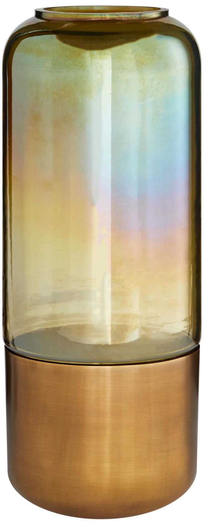 Vance 15 1/2" High Burnt Smoke Modern Glass Vase