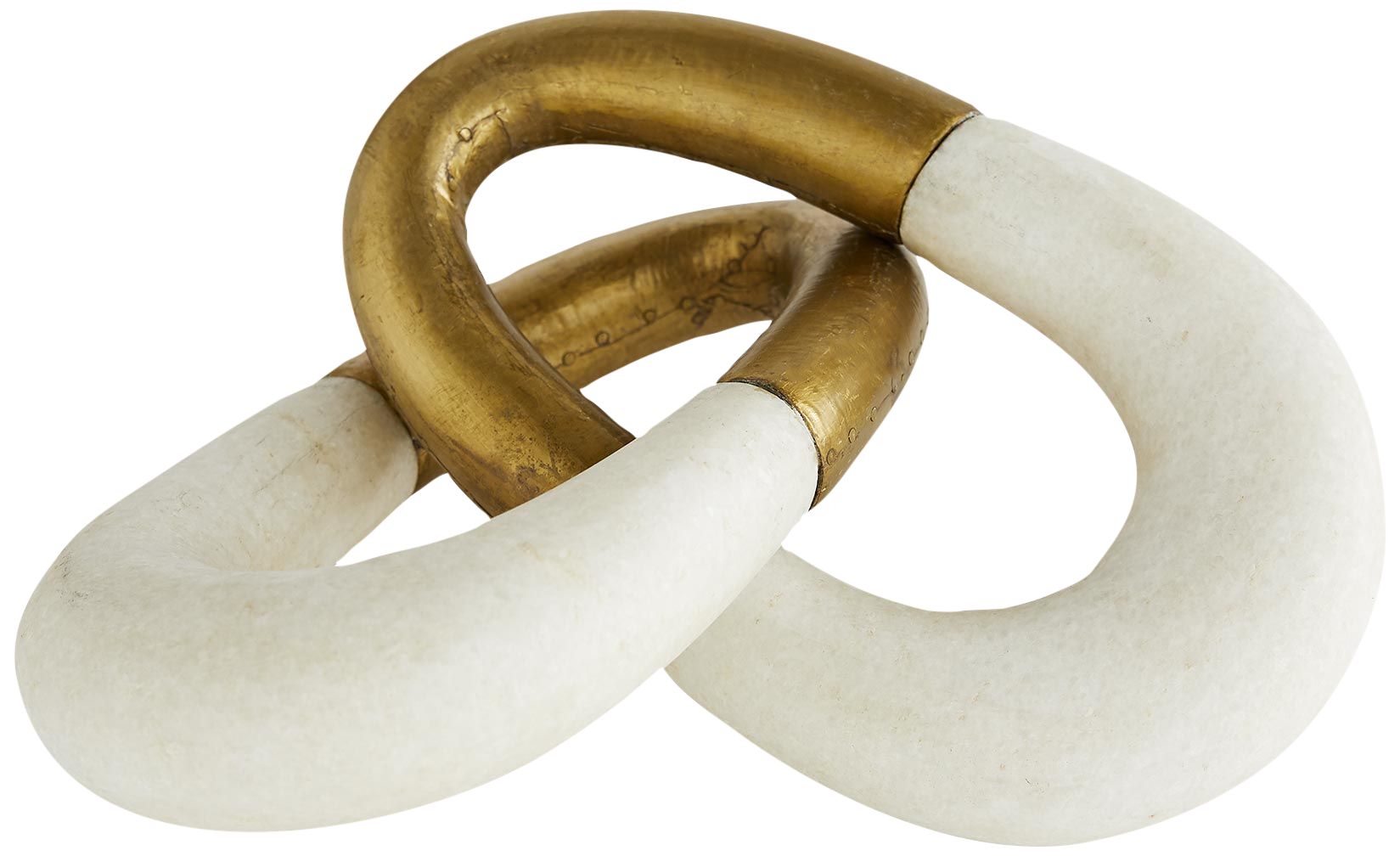 Arteriors Home Terra 13"W White Marble and Brass Sculpture