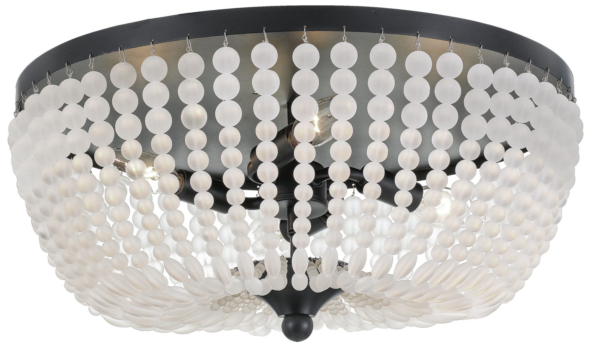 Crystorama Rylee 18" Wide Matte Black Ceiling Light