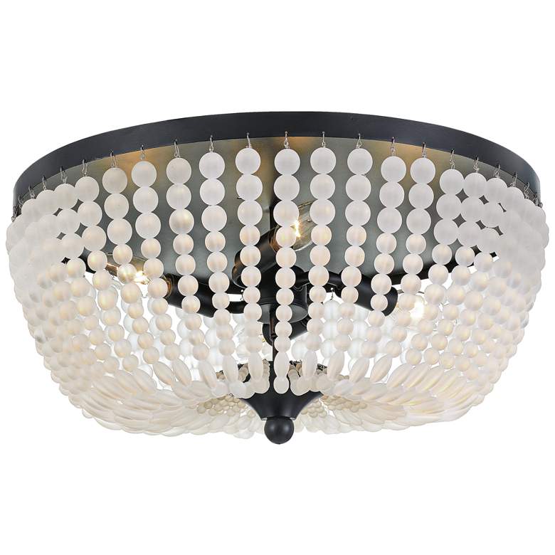 Crystorama Rylee 18&quot; Wide Matte Black Ceiling Light