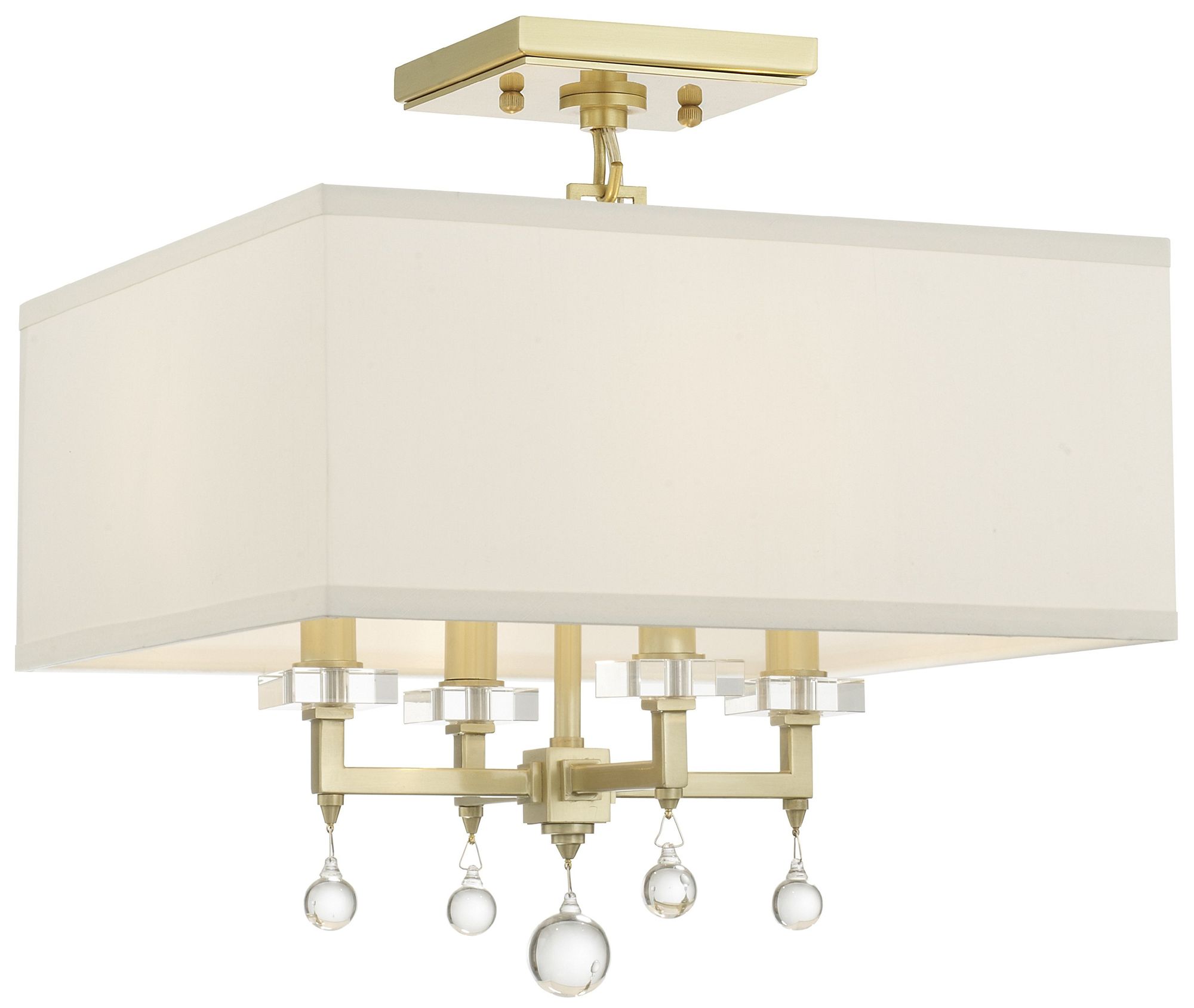 Crystorama Paxton 16" Wide Antique Gold Ceiling Light