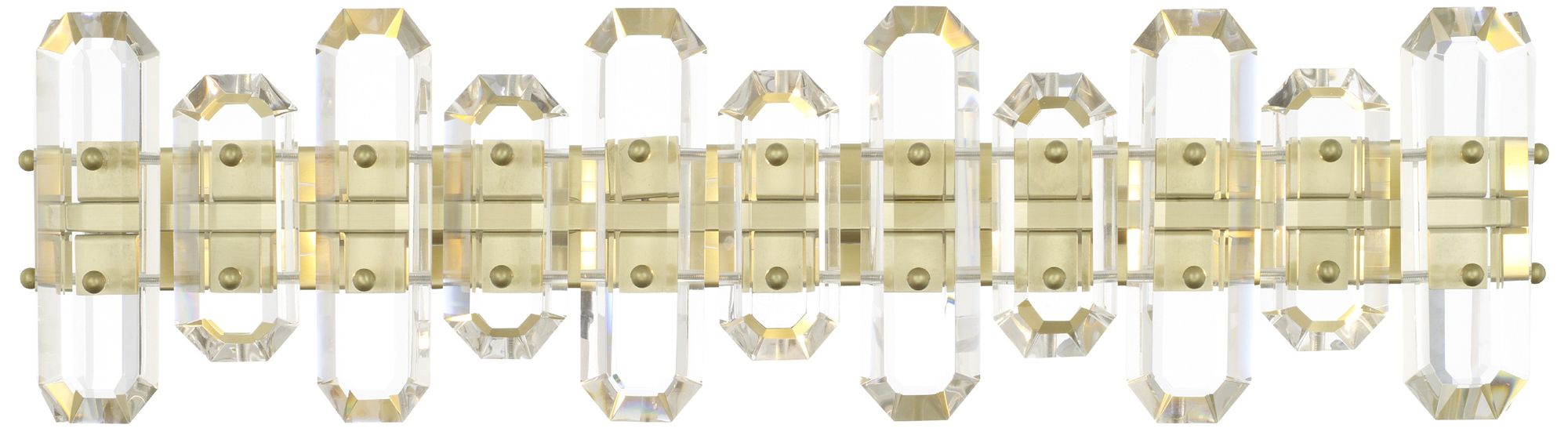 Crystorama Bolton 26" Wide Aged Brass Crystal Bath Light