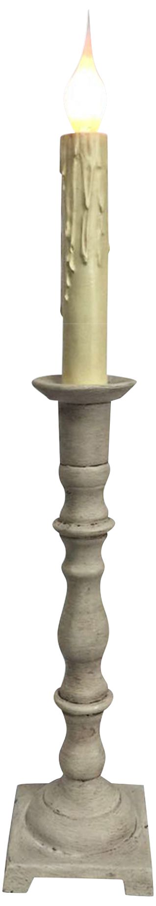 Boyd 18" High Antique White Candle Stick Accent Table Lamp
