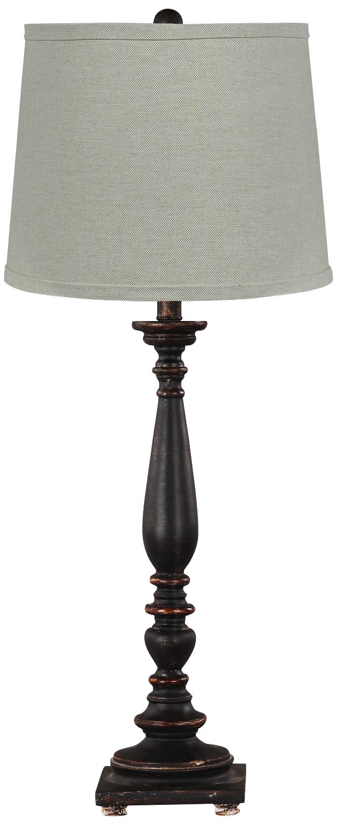 Liberty Black Candlestick Table Lamp w 