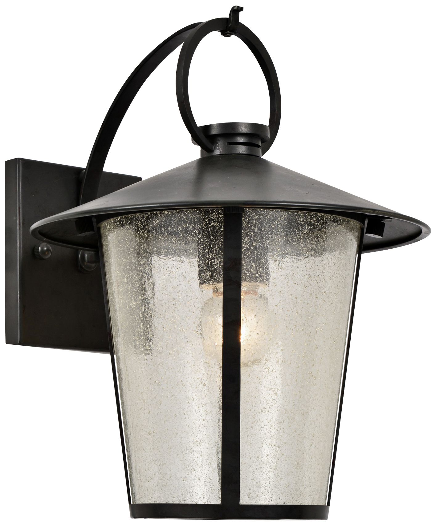 Crystorama Andover 11" High Matte Black Outdoor Wall Light