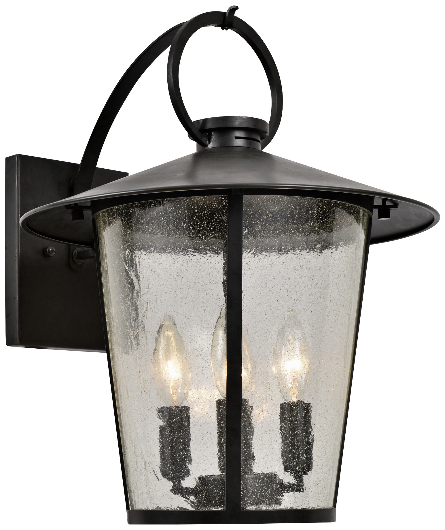 Crystorama Andover 17" High Matte Black Outdoor Wall Light