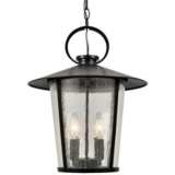 Crystorama Andover 17&quot;H Matte Black Outdoor Hanging Light