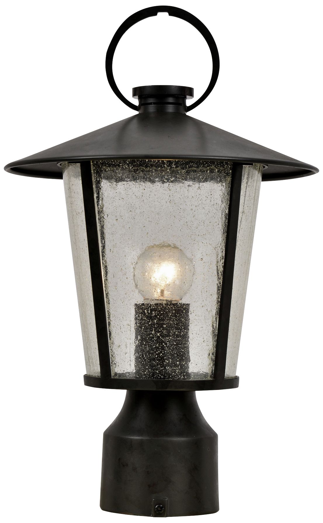 Crystorama Andover 14 1/2"H Matte Black Outdoor Post Light