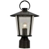 Crystorama Andover 14 1/2&quot;H Matte Black Outdoor Post Light