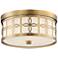 Anniversary 13 1/2" Wide Vibrant Gold Drum Ceiling Light