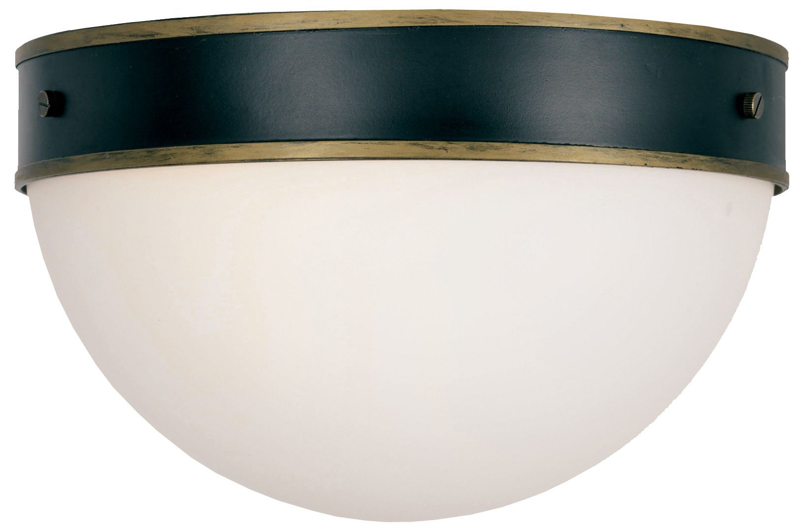 Capsule 12" Wide Matte Black and Gold Outdoor Ceiling Light