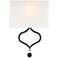 Crystorama Derby 16 3/4" High Black Forged Wall Sconce