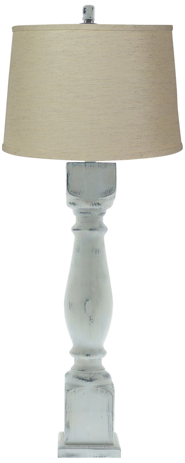 Hudson White Table Lamp with Jefferson Linen Shade