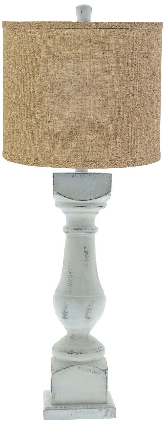 Rhone White Table Lamp with Jefferson Linen Shade