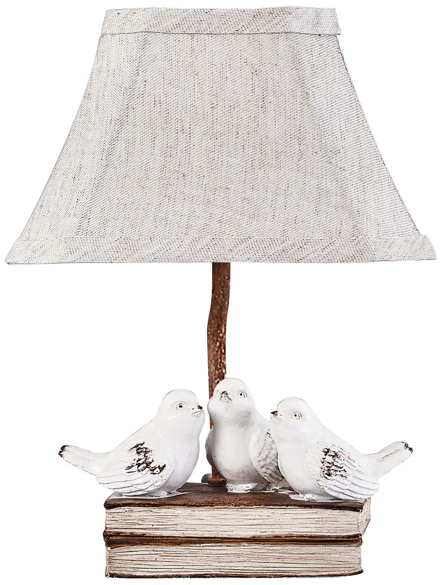 Book Club 12" High White Accent Table Lamp