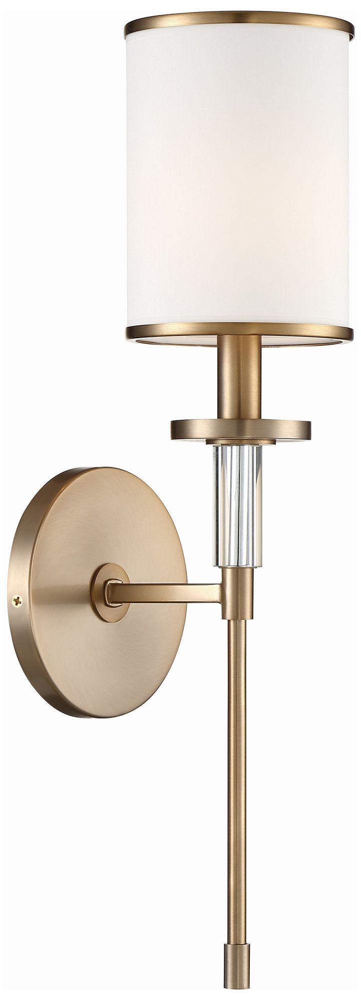 Crystorama Hatfield 18 1/2" High Aged Brass Wall Sconce
