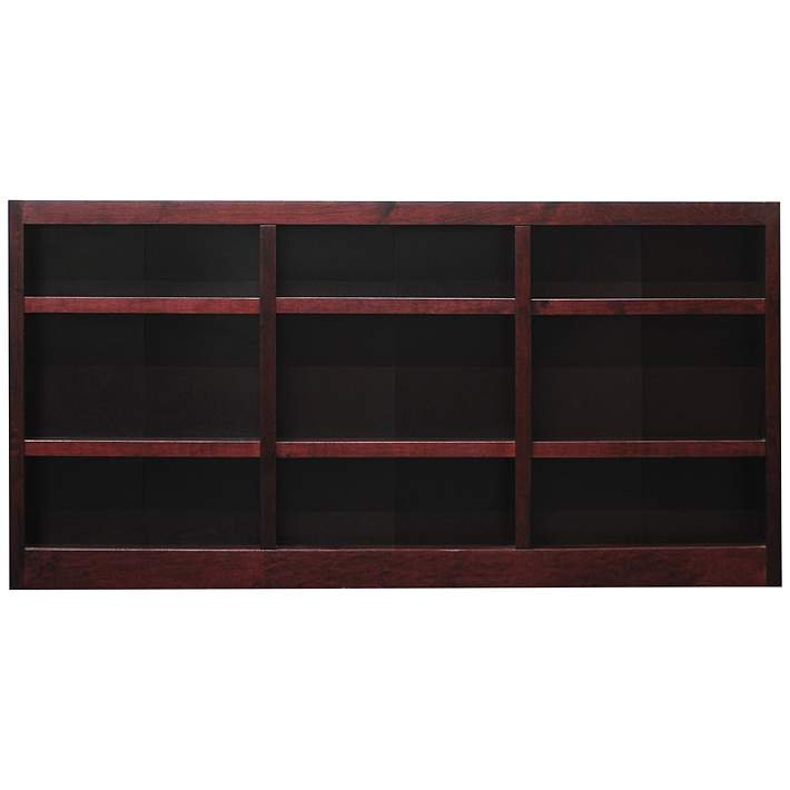 Concepts In Wood 36 High Cherry 9, 4 Shelf Cherry Wood Bookcase