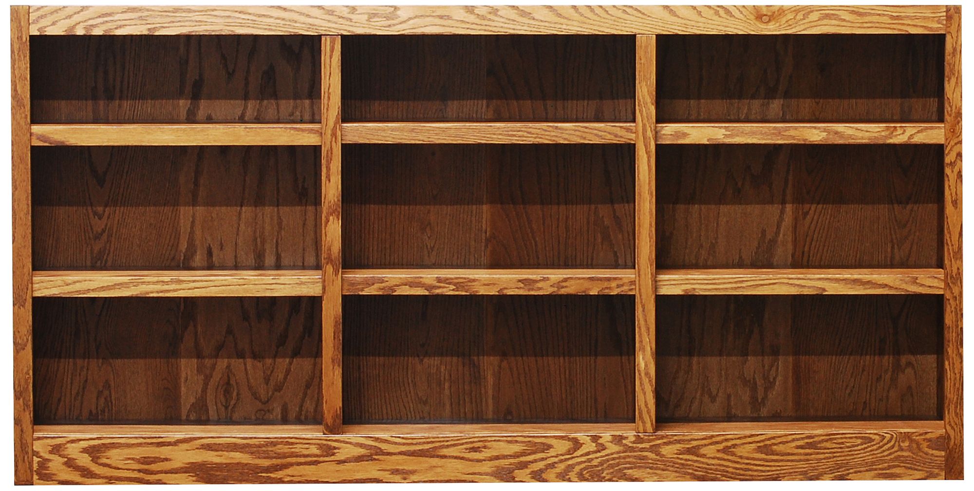 Concepts in Wood 36" High Dry Oak 9-Shelf Bookcase