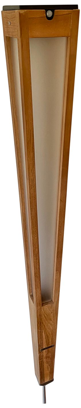 Lanai 46 1/2" High Teak Wood LED Solar Outdoor Torch Light 739F0 Lamps Plus