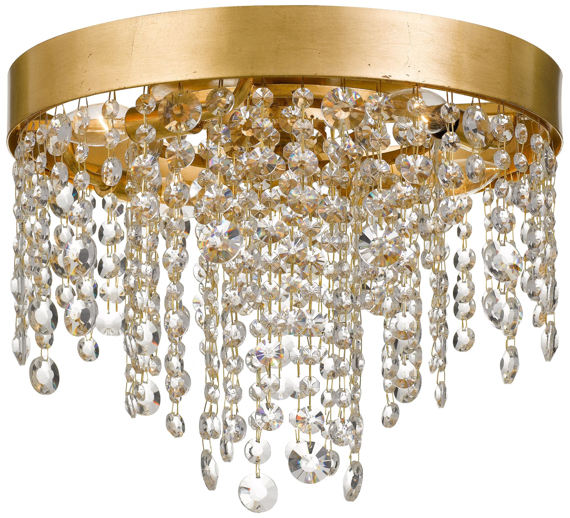 Crystorama Winham 16" Wide Antique Gold Ceiling Light