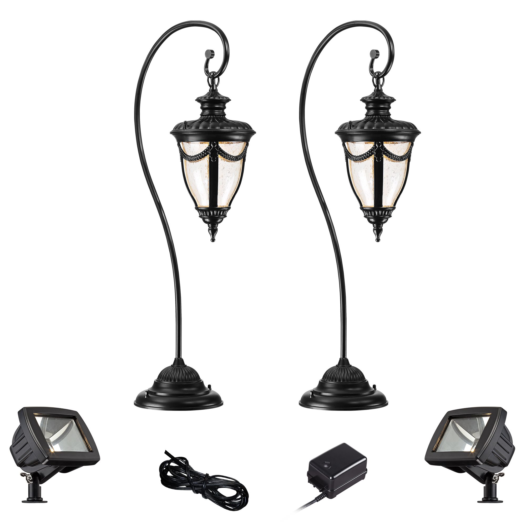 Neptune Black 6-Piece LED Landscape Path and Flood Light Set