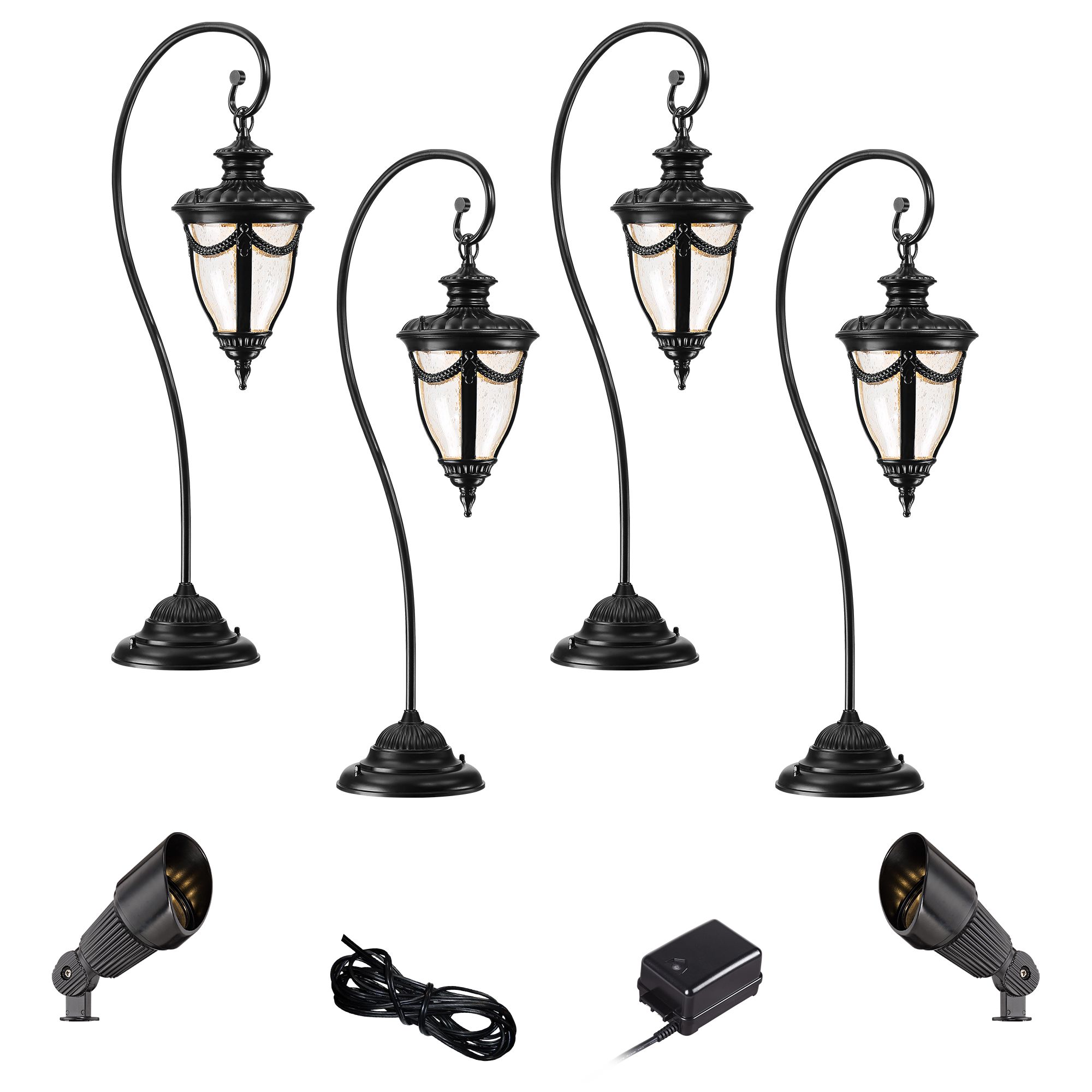 Neptune Black 8-Piece LED Landscape Path and Spot Light Set