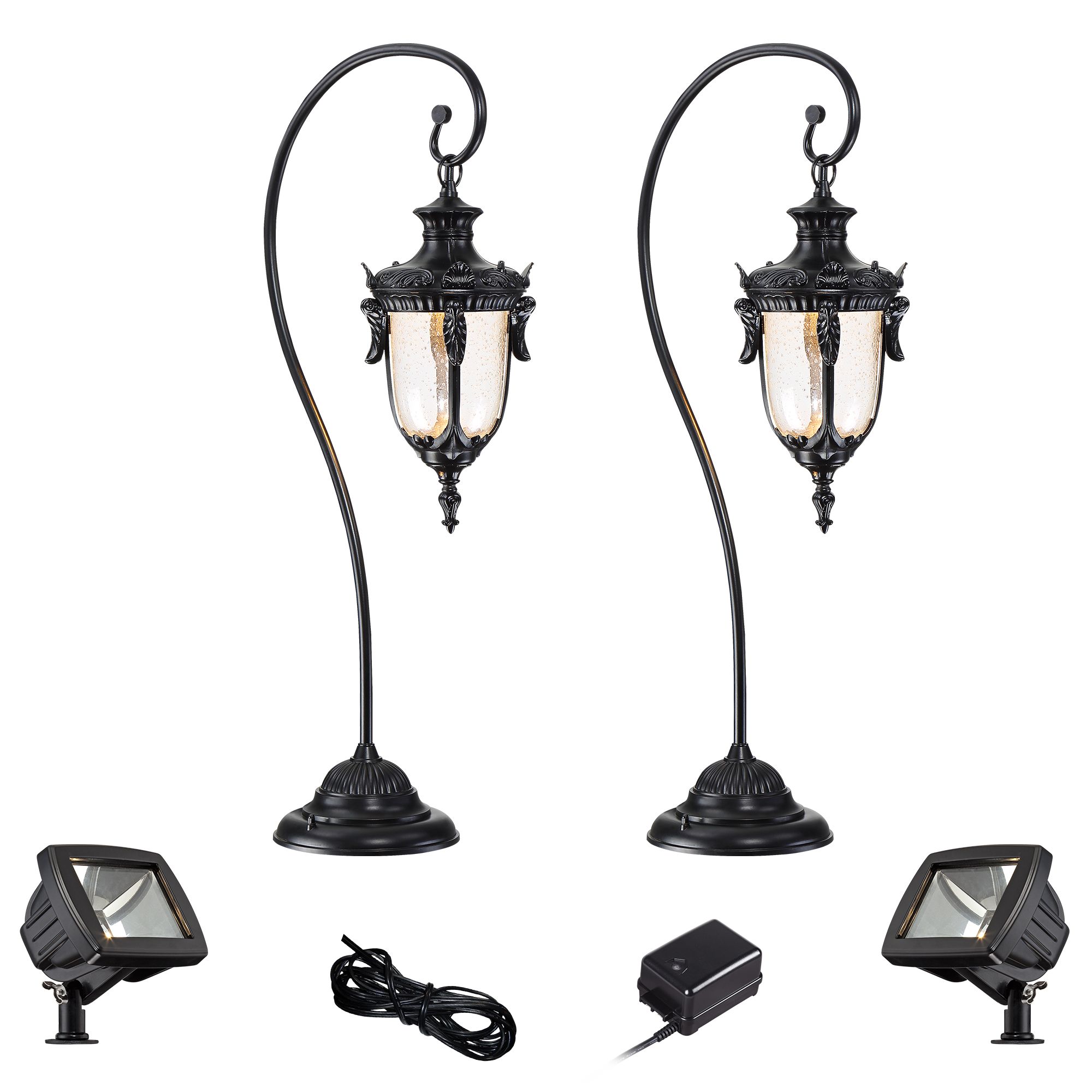 Calistoga Black 6-Piece LED Path and Flood Light Set