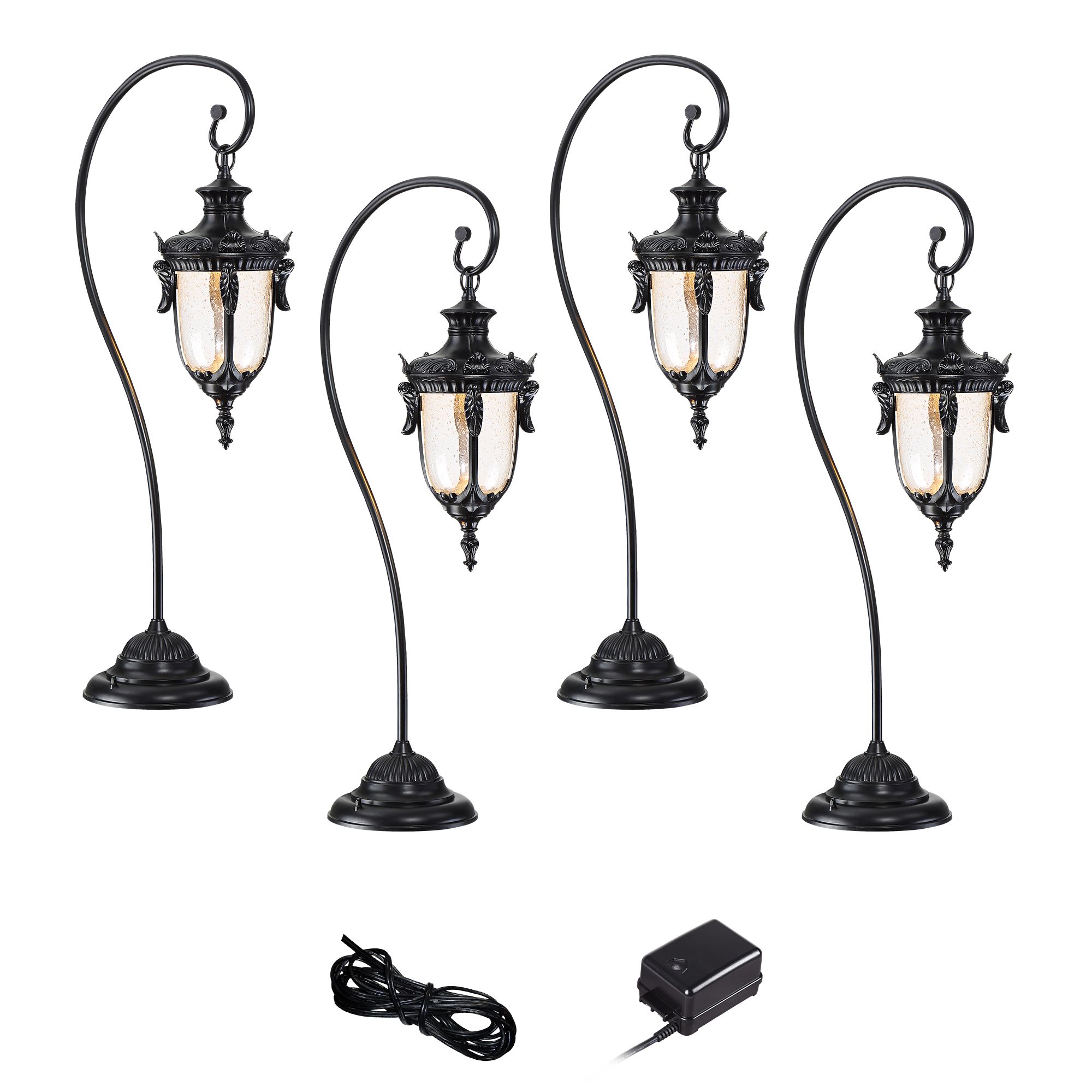 Calistoga Black 6-Piece LED Landscape Path Light Set
