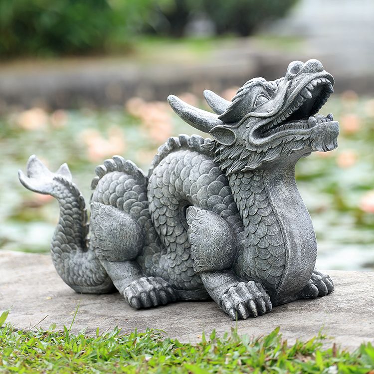 Honorable Dragon 29 1/2" Wide Garden Statue