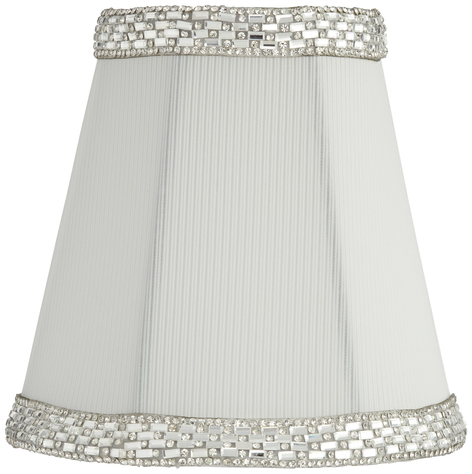 Gull White Round Beaded Trim Lamp Shade 3x5x5 Clip On 73c68