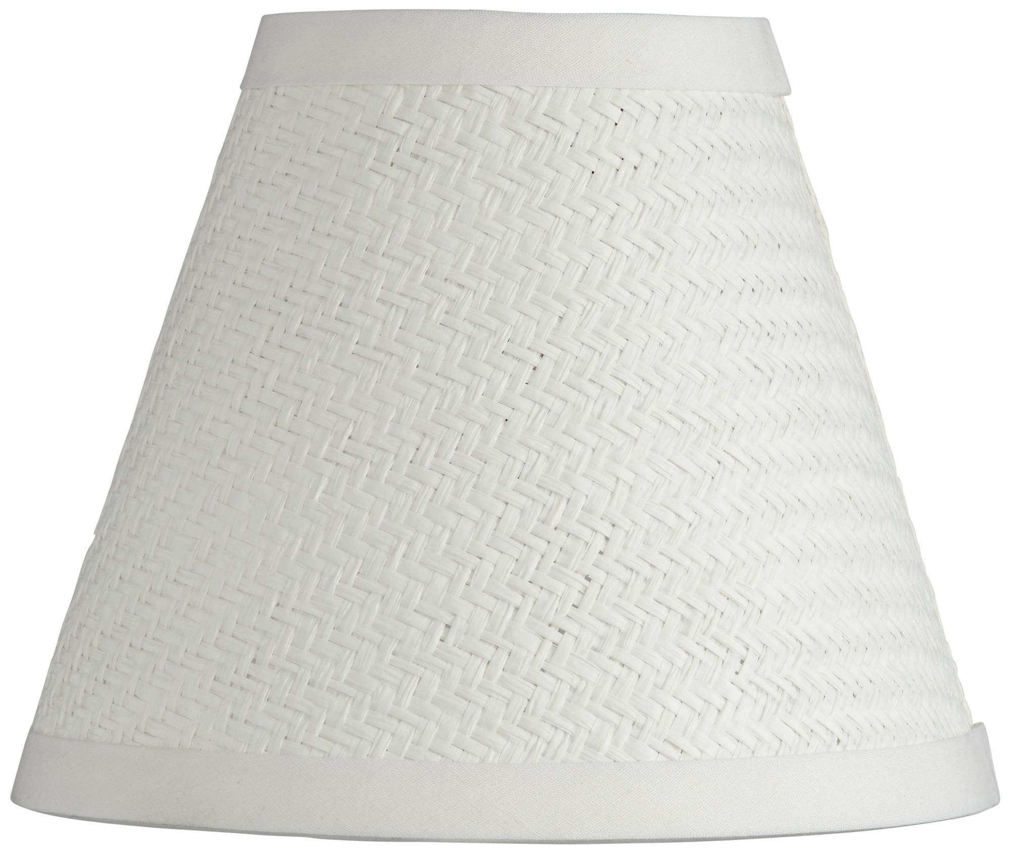 White Raffia Grass Weave Lamp Shade 3x6x5 (Clip-On)