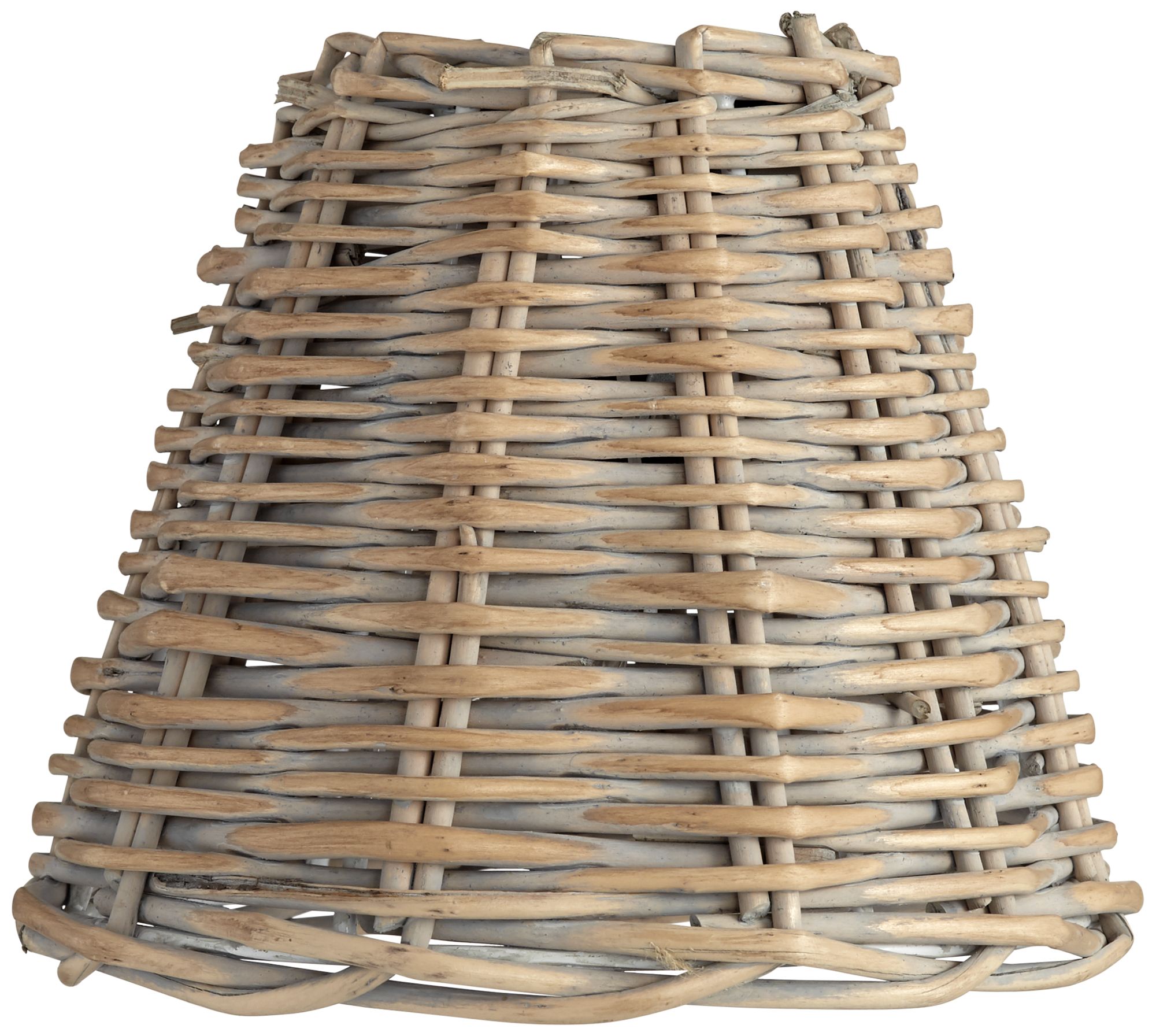 white wicker lamp shade