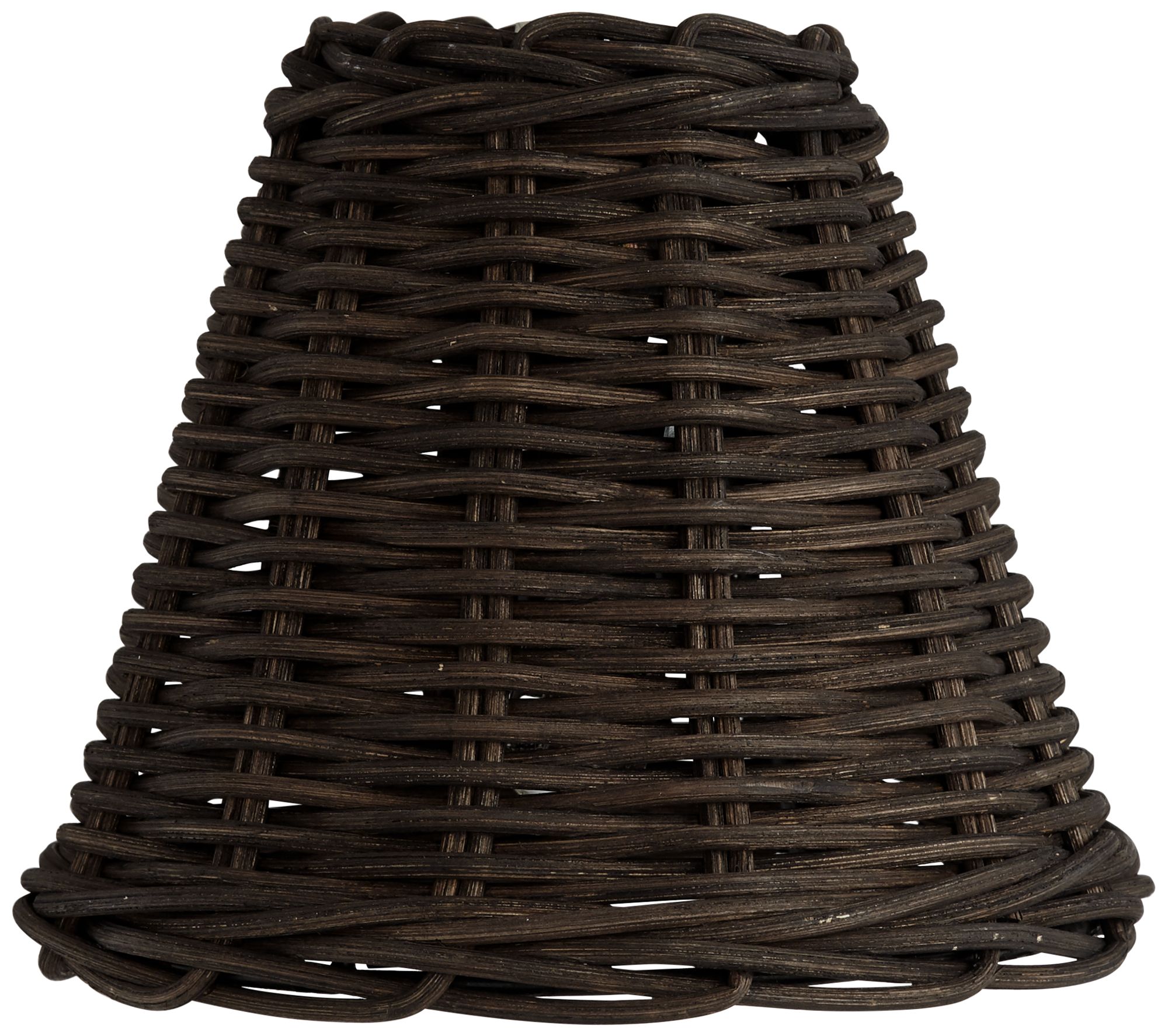 Black Wicker Weave Lamp Shade 3x6x5 (Clip-On)