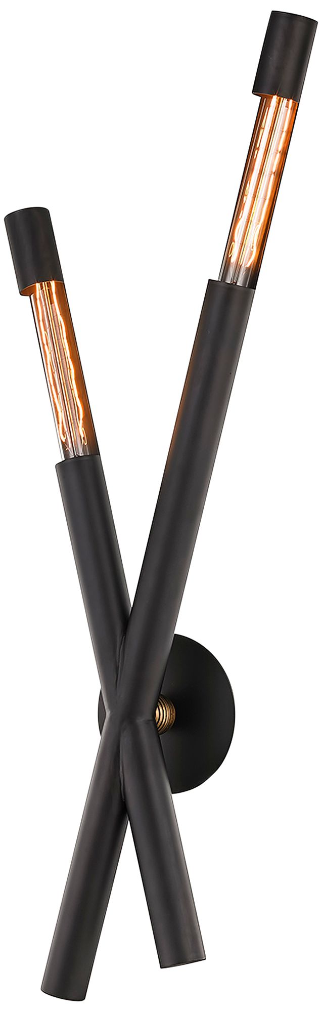 Hendrix 36 1/4"H Chemical Bronze X-Shaped 2-Light Sconce