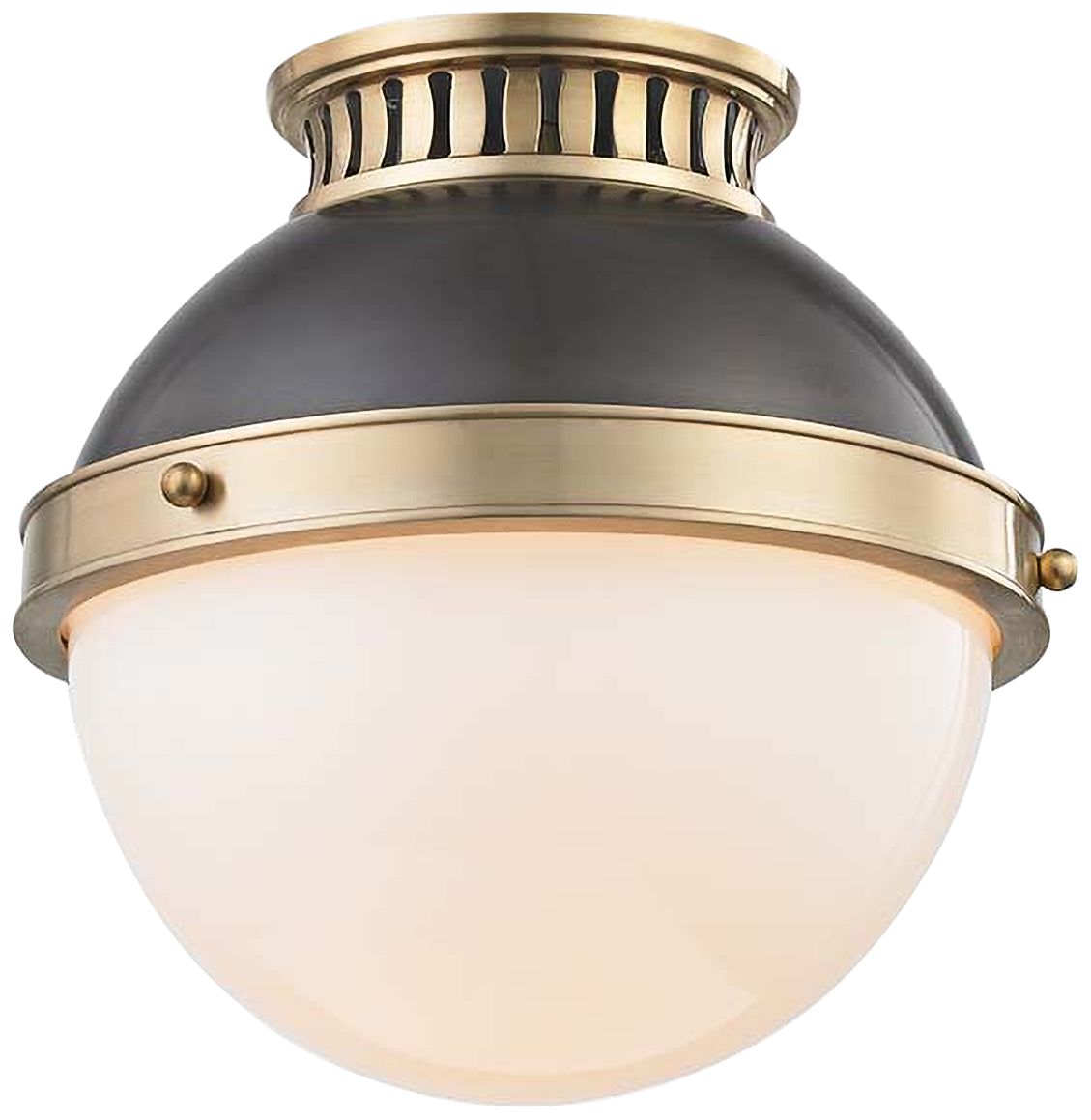 Latham 9 1/2" Wide Aged and Distressed Bronze Ceiling Light