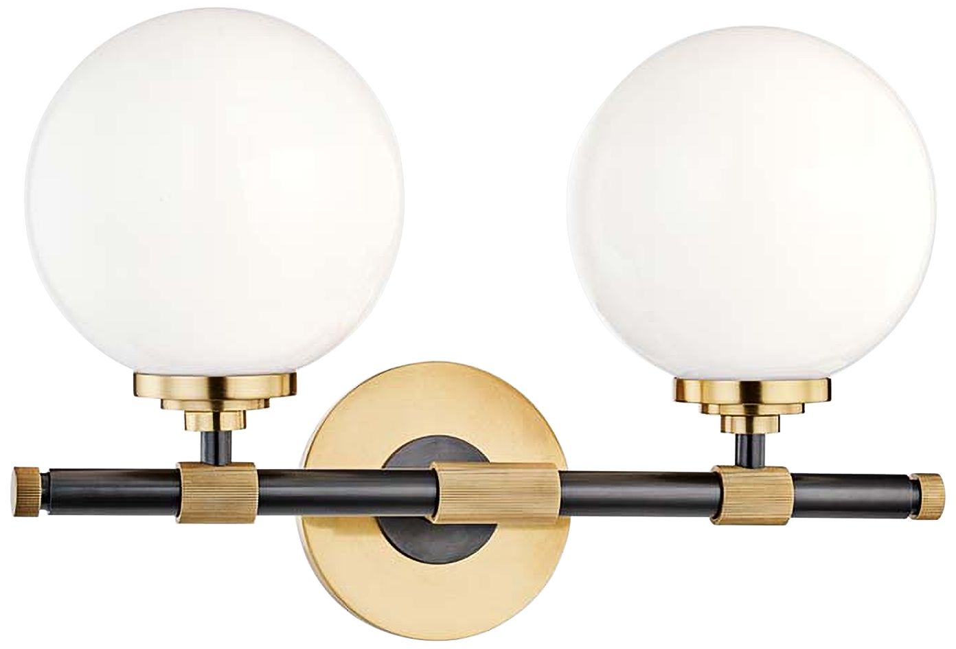 Bowery 10" High Aged Old Bronze 2-Light Wall Sconce