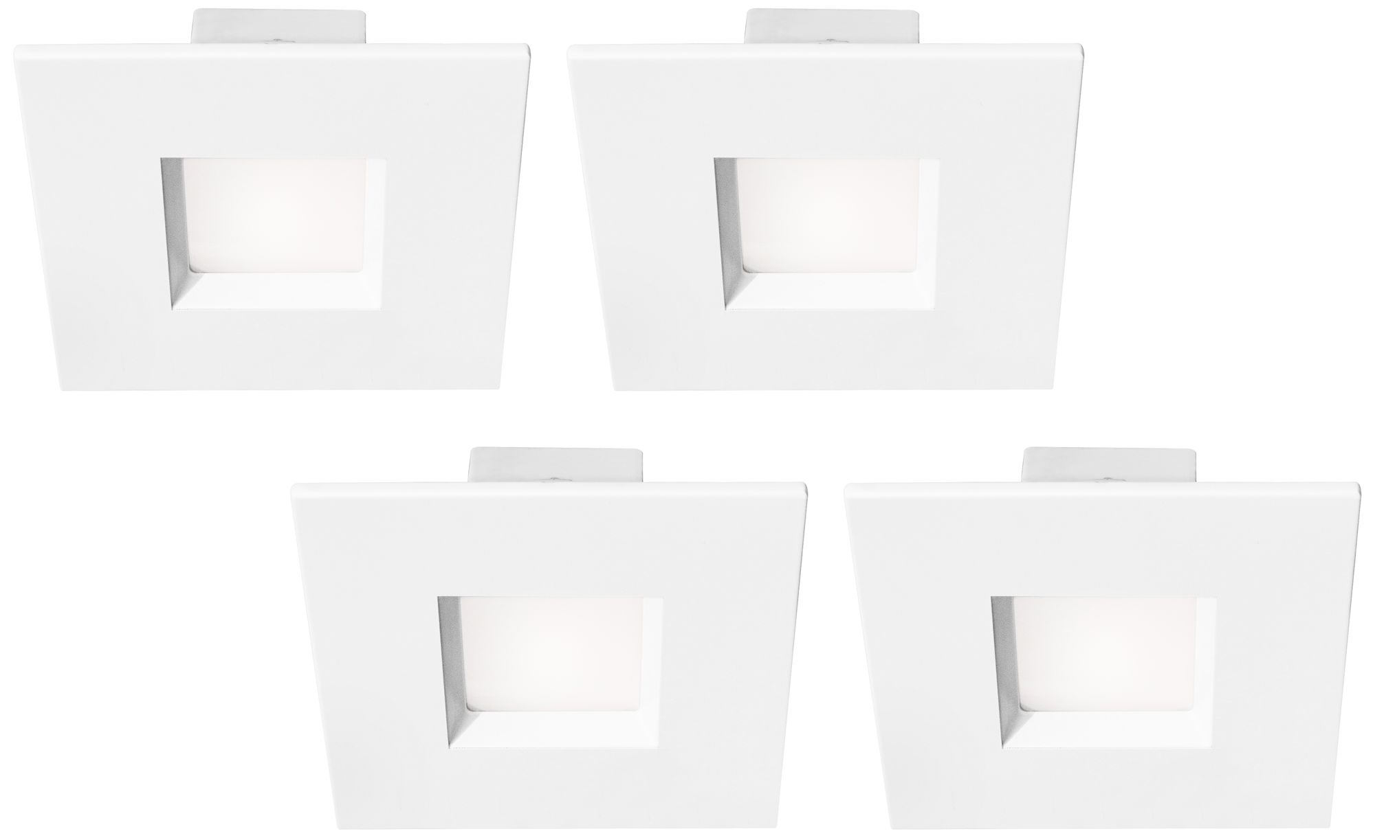Tesler 4" White 10 Watt LED Recessed Retrofit Trims 4-Pack