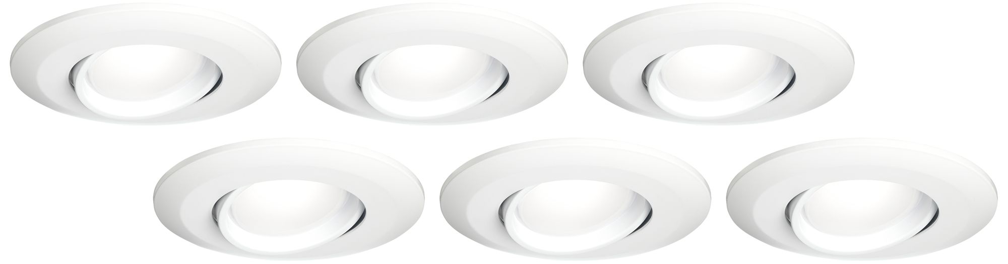 4" White Gimbal Retrofit 10W LED Eyeball Downlights 6-Pack