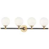 Bowery 32 3/4&quot; Wide Aged Old Bronze 4-Light Bath Light